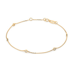Náramek Minimalismus s diamanty 105-10008/5-Y-0.14 - Klenotnictví Sezam