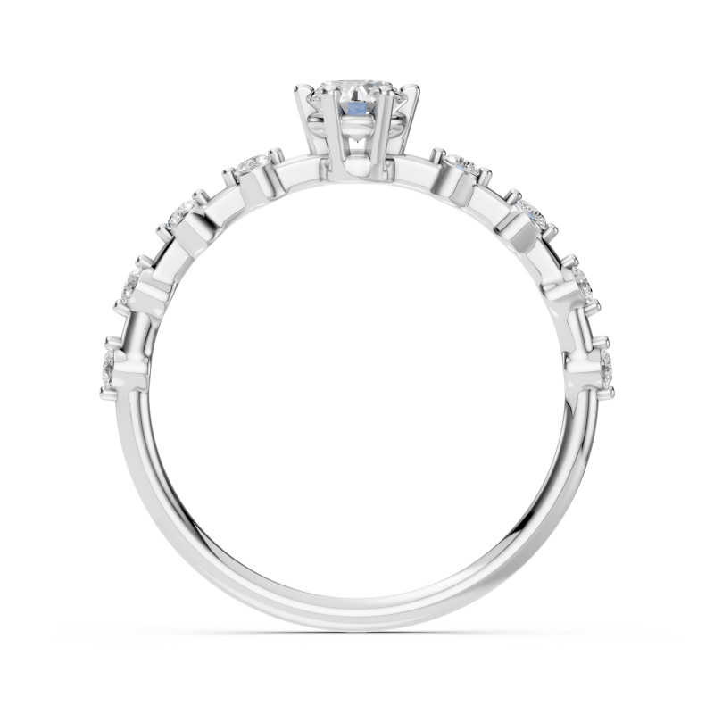 Zásnubní prsten Soliter Věčnost s diamanty KB 101-10144-W-0.3