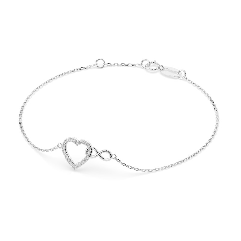 Náramek Minimalismus s diamanty KB 105-10011-W-0.11