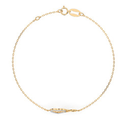 Náramek Minimalismus s diamanty 105-10011-Y-0.11 - Klenoty Sezam
