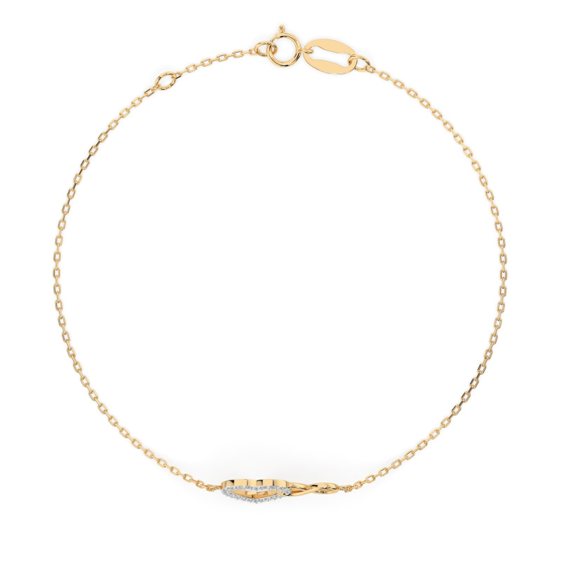 Náramek Minimalismus s diamanty 105-10011-Y-0.11 - Klenoty Sezam