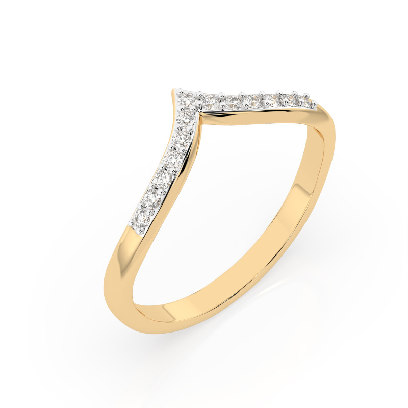 Zásnubní prsten s diamanty 101-10161/1-Y-0.13 | iSezam.cz