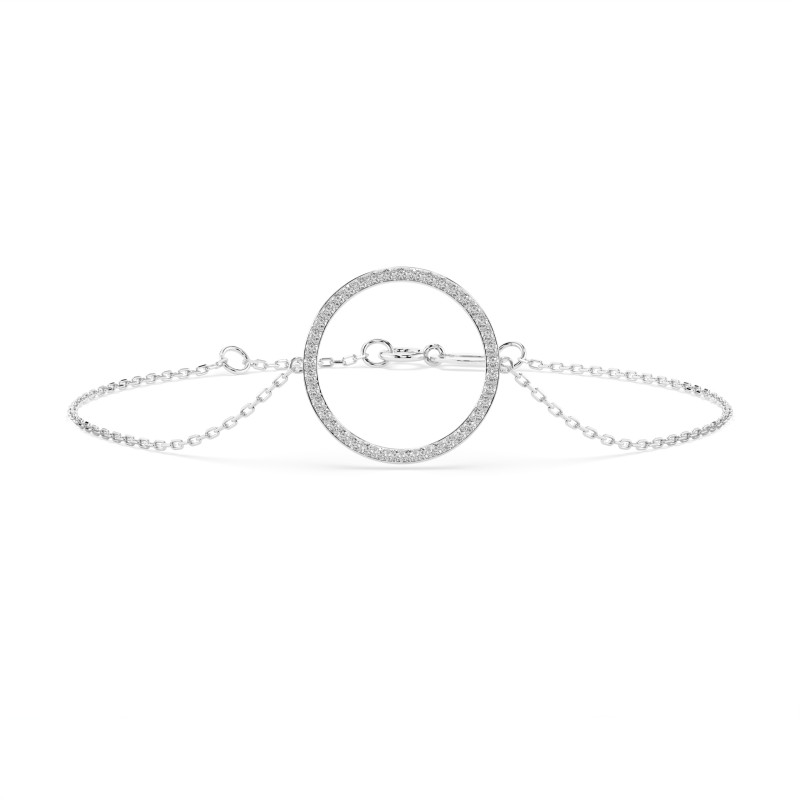 Zlatý náramek s diamanty Minimalismus 105-10007-W-0.21 | iSezam.cz