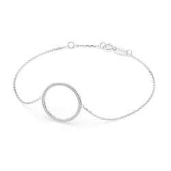 Zlatý náramek s diamanty Minimalismus 105-10007-W-0.21 | iSezam.cz