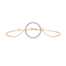 Náramek Minimalismus s diamanty 105-10007-Y-0.21 - Jubiler Sezam