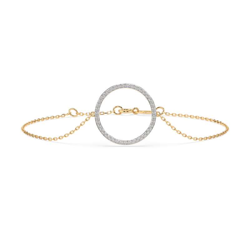 Náramek Minimalismus s diamanty 105-10007-Y-0.21 - Jubiler Sezam