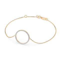 Náramek Minimalismus s diamanty 105-10007-Y-0.21 - Jubiler Sezam