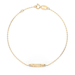Náramek Minimalismus s diamanty 105-10007-Y-0.21 - Jubiler Sezam