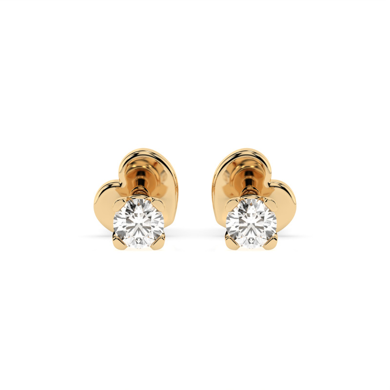 Náušnice Solitér Motýlek s diamanty | iSezam.cz