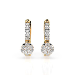 Náušnice Iluze s diamanty 102-10015/4-Y-0.06 | iSezam.cz