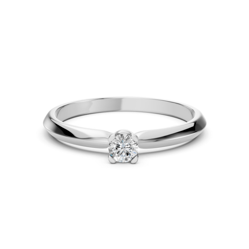 Zásnubní prsten Soliter s diamantem 101-10089-W-0.1 | iSezam.cz