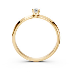 Zásnubní prsten Solitaire s diamantem 101-10089-Y-0.1 | iSezam.cz