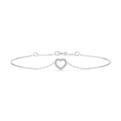 Náramek Minimalismus s diamanty 105-10005-W-0.07 - Klenotnictví Sezam