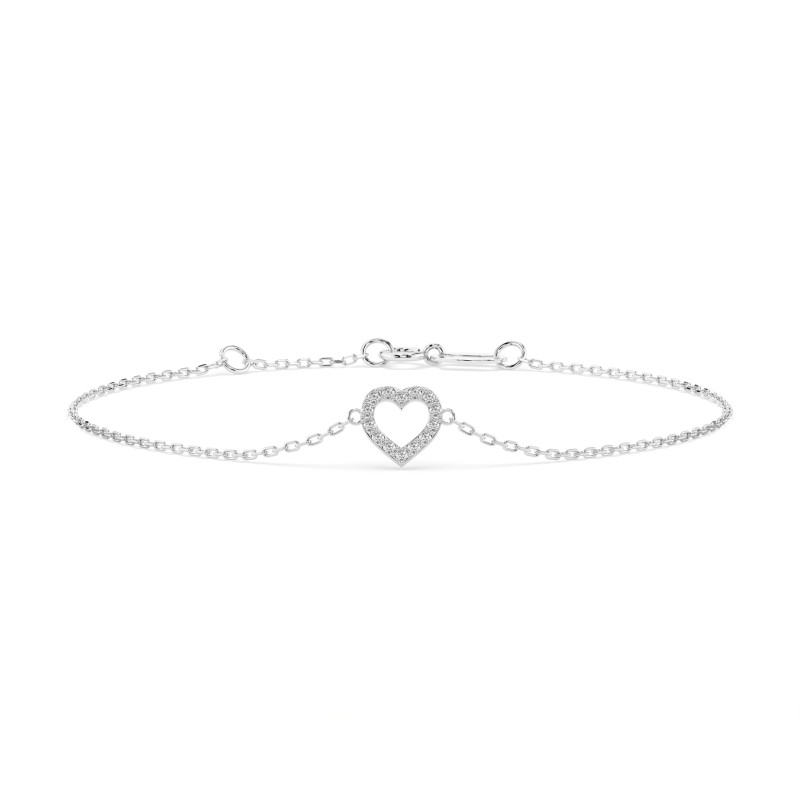 Náramek Minimalismus s diamanty 105-10005-W-0.07 - Klenotnictví Sezam
