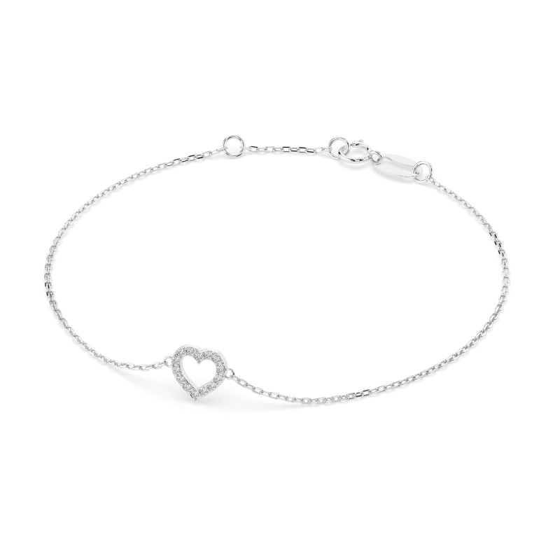 Náramek Minimalismus s diamanty KB 105-10005-W-0.07