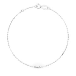Náramek Minimalismus s diamanty 105-10005-W-0.07 - Klenotnictví Sezam