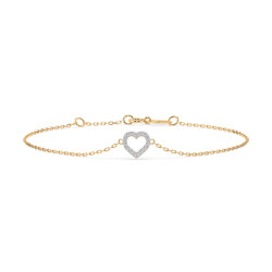 Náramek Minimalismus s diamanty 105-10005-Y-0.07 - Klenotnictví Sezam