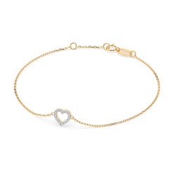 Náramek Minimalismus s diamanty 105-10005-Y-0.07 - Klenotnictví Sezam