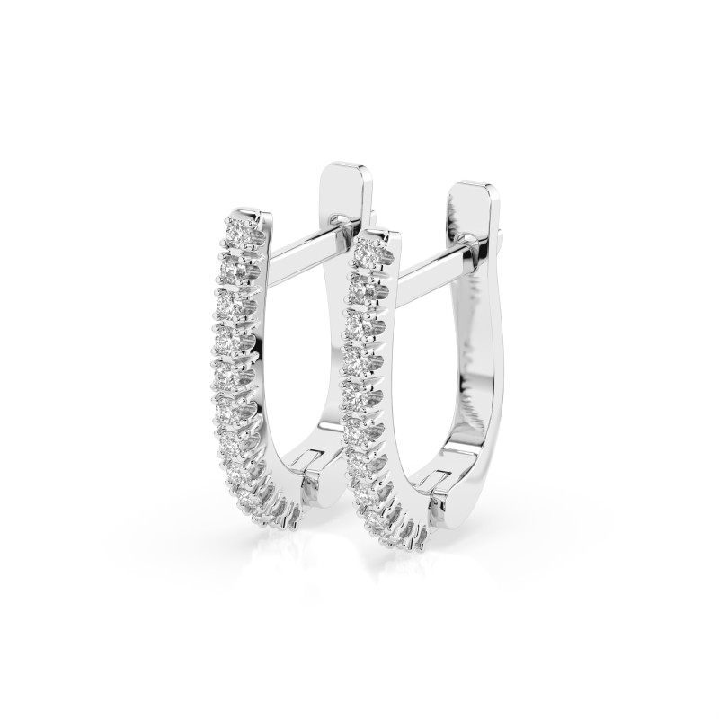 Náušnice Věčnost s diamanty KB 102-10076-W-0.18