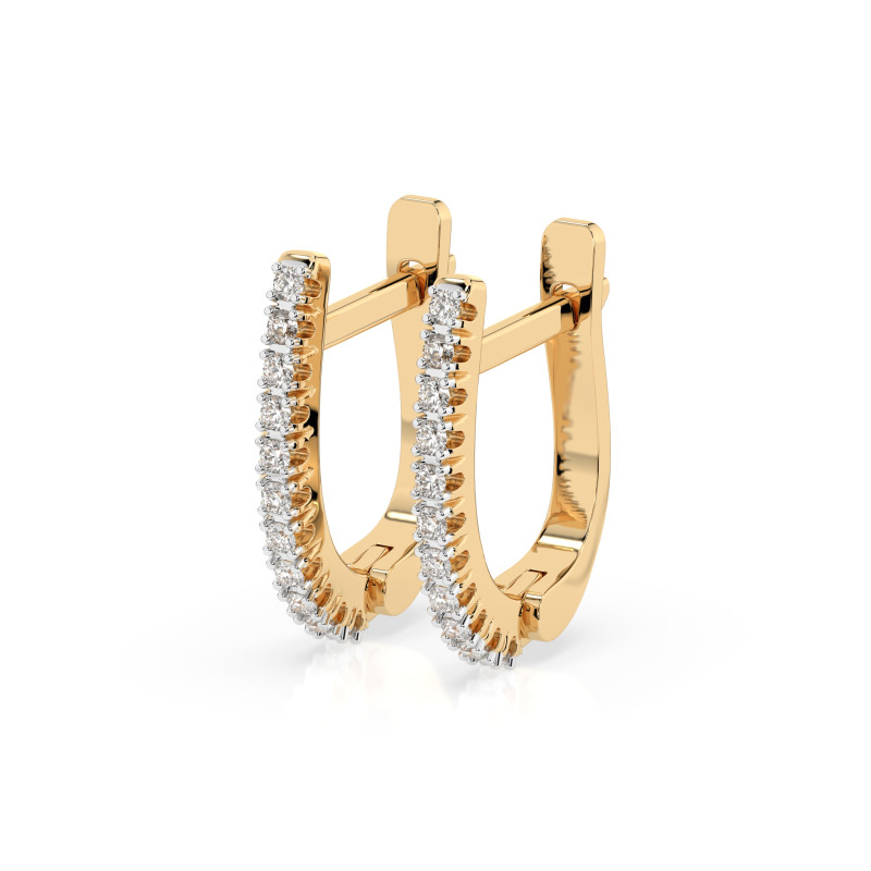 Náušnice Věčnost s diamanty KB 102-10076-Y-0.18