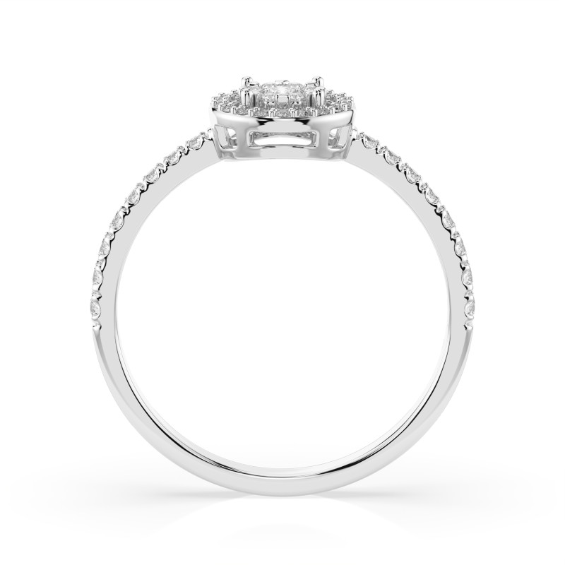 Zásnubní prsten Iluze s diamanty KB 101-10018-W-0.06