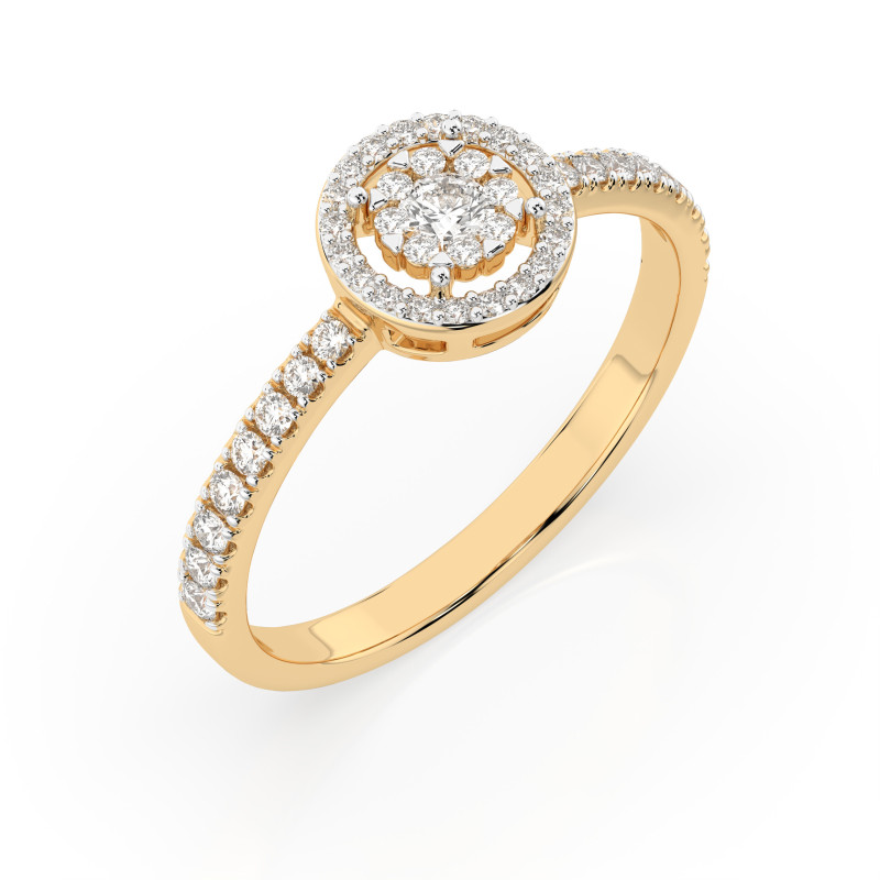 Prsten Iluze s diamanty 101-10018-Y-0.06 | iSezam.cz