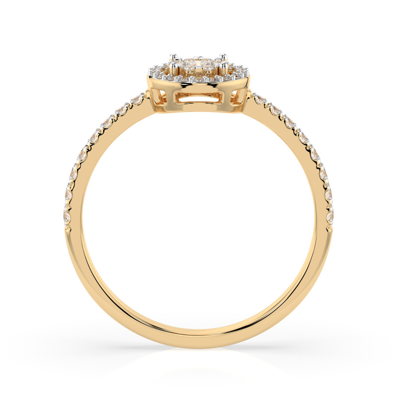 Zásnubní prsten Iluze s diamanty KB 101-10018-Y-0.1