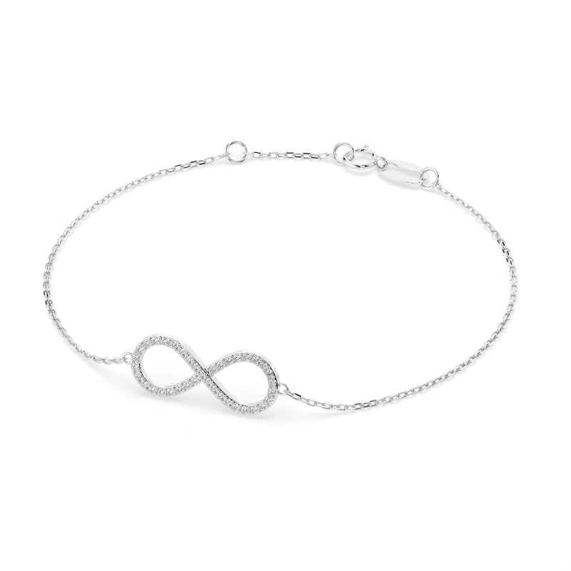 Náramek Minimalismus s diamanty KB 105-10006-W-0.19
