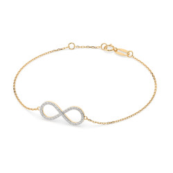 Náramek Minimalismus s diamanty 105-10006-Y-0.19 - Jubiler Sezam
