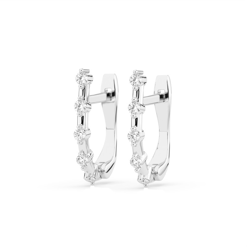 Náušnice Věčnost s diamanty KB 102-10145-W-0.2
