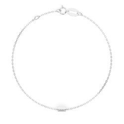 Náramek Minimalismus s diamanty 105-10016-W-0.06 - Klenotnictví Sezam