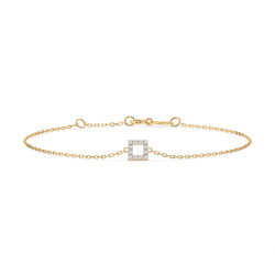 Náramek Minimalismus s diamanty 105-10016-Y-0.06 - Klenotnictví Sezam