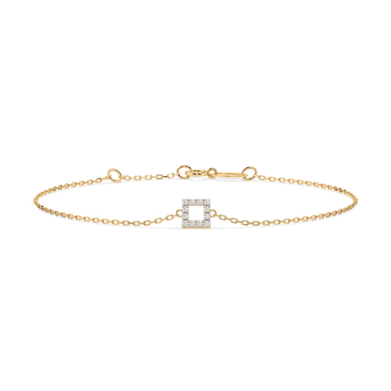 Náramek Minimalismus s diamanty 105-10016-Y-0.06 - Klenotnictví Sezam