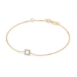 Náramek Minimalismus s diamanty 105-10016-Y-0.06 - Klenotnictví Sezam