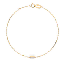 Náramek Minimalismus s diamanty 105-10016-Y-0.06 - Klenotnictví Sezam
