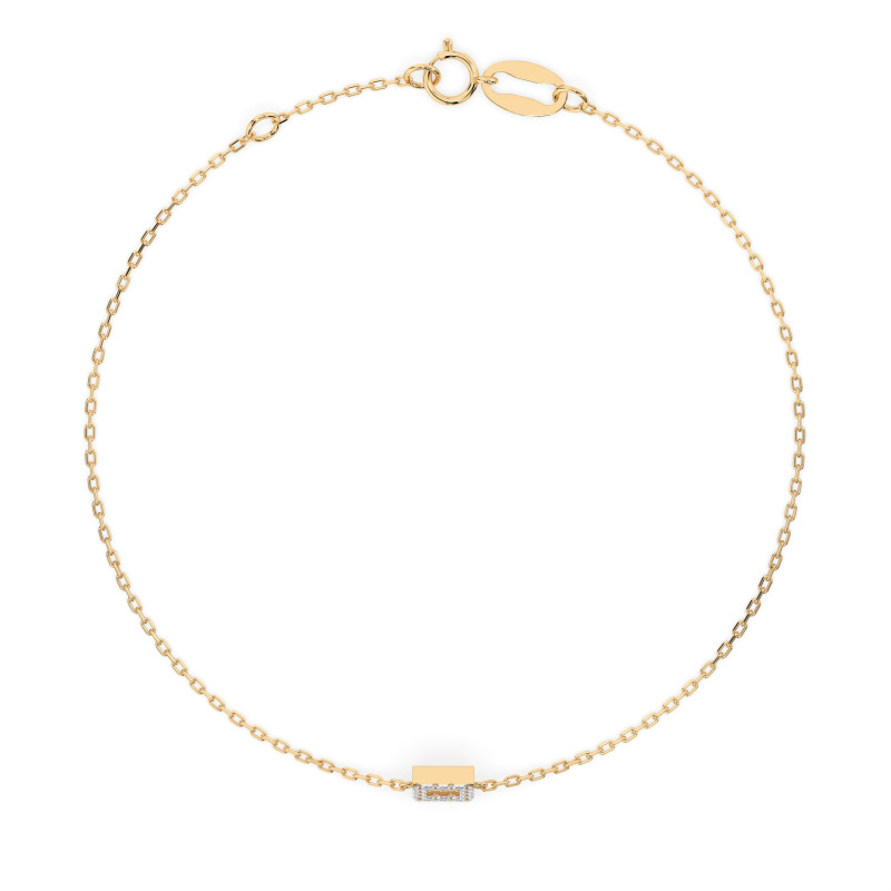 Náramek Minimalismus s diamanty 105-10016-Y-0.06 - Klenotnictví Sezam