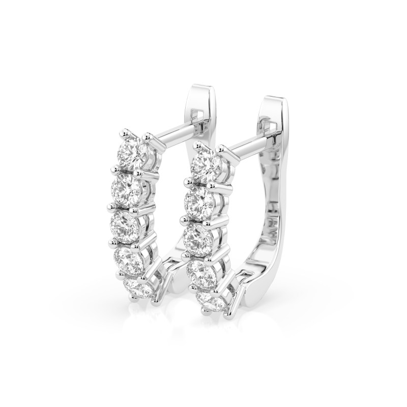 Náušnice Věčnost s diamanty KB 102-10098-W-0.6