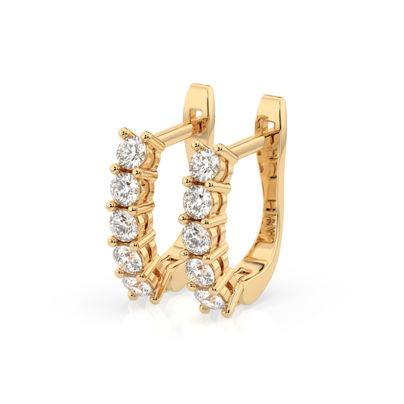 Náušnice Věčnost s diamanty KB 102-10098-Y-0.6