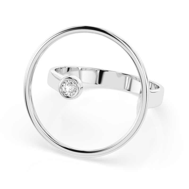 Zásnubní prsten Minimalismus s diamantem 101-10077-W-0.03 | iSezam.cz
