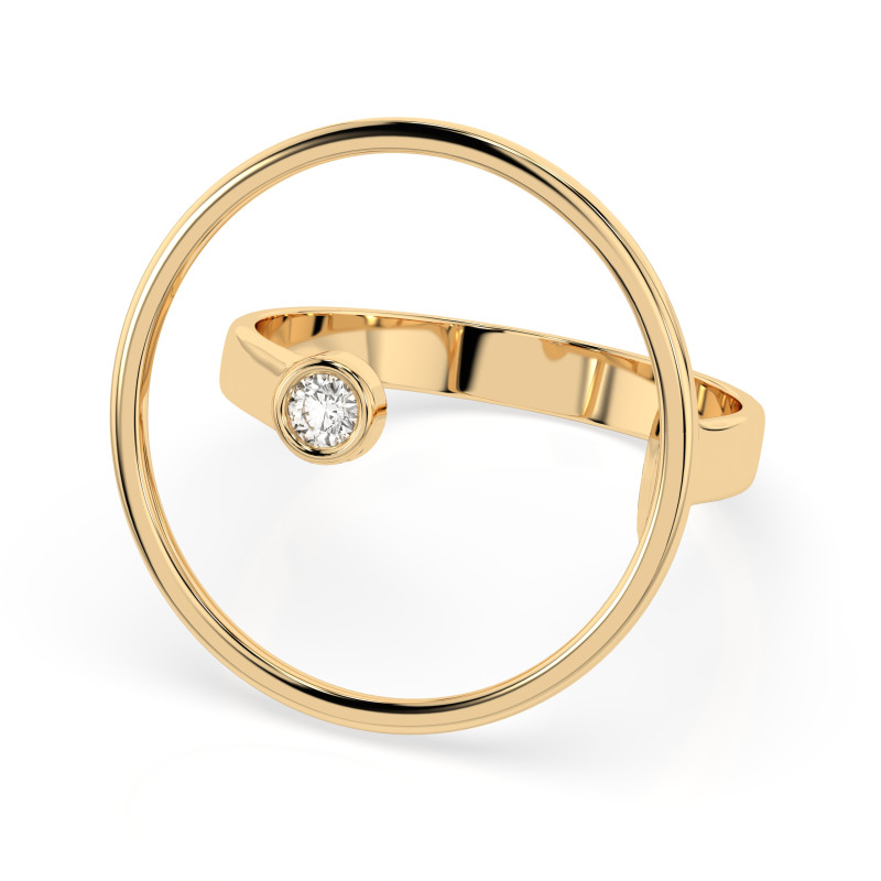 Zásnubní prsten Minimalismus s diamantem 101-10077-Y-0.03 | iSezam.cz