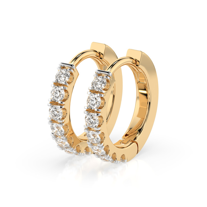 Náušnice Věčnost s diamanty KB 102-10109-Y-0.42