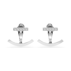 Minimalistické náušnice s diamanty 102-10084-W-0.15 | iSezam.cz