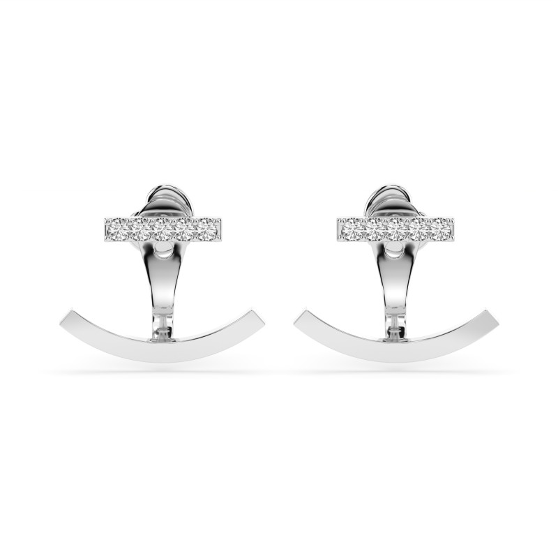 Minimalistické náušnice s diamanty 102-10084-W-0.15 | iSezam.cz