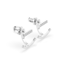 Minimalistické náušnice s diamanty 102-10084-W-0.15 | iSezam.cz