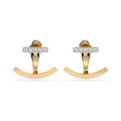 Náušnice Minimalismus s diamanty 102-10084-Y-0.15 - Klenotnictví Sezam