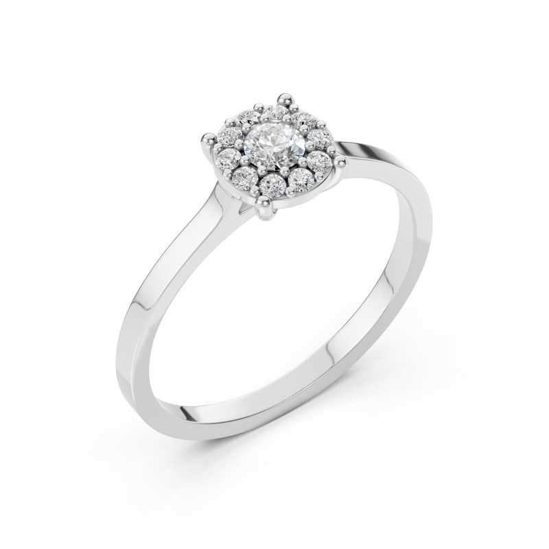 Zásnubní prsten Soliter Věčnost s diamanty 0,15 ct | iSezam.cz