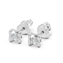 Náušnice Soliter Motýlek s diamanty 102-10013/2-W-0.2 | iSezam.cz
