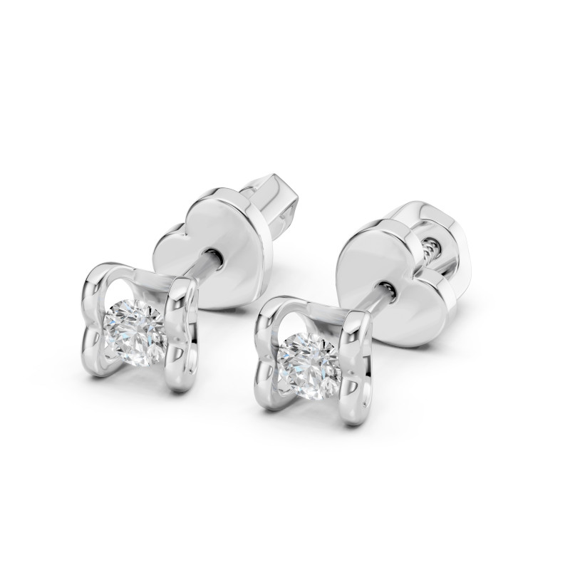 Náušnice Soliter Motýlek s diamanty 102-10013/2-W-0.2 | iSezam.cz