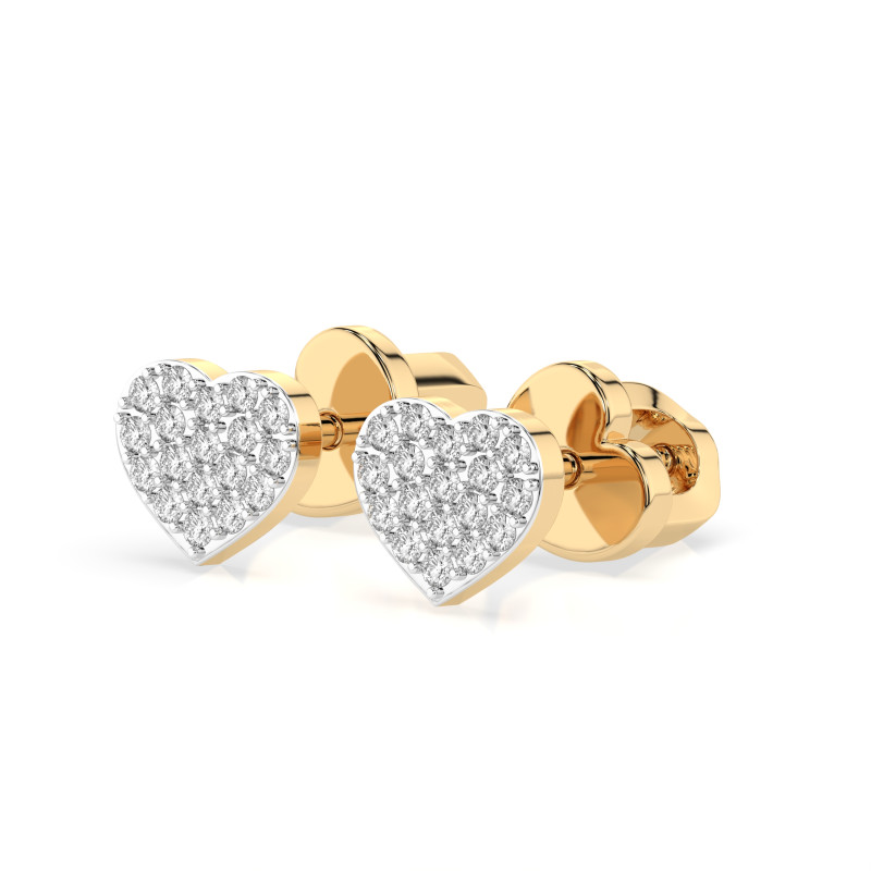 Náušnice Iluze s diamanty KB 102-10097-Y-0.18