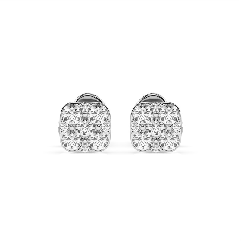 Náušnice Iluzja s diamanty 102-10107-W-0.06 | iSezam.cz